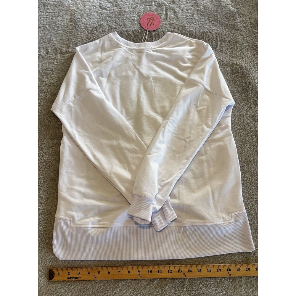 NWT Simply Southern Bride Ring Sweatshirt Womens Small White Wedding - Picture 5 of 6
